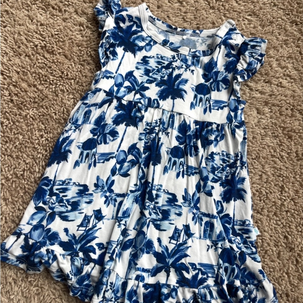 Posh Peanut x loft Blue and White Dress